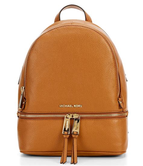 michael kors rhea studded backpack large|signature rhea zip medium backpack.